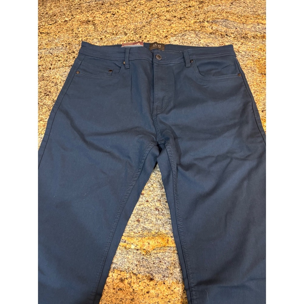 NWT Jachs NY Mens The Traveler Straight Fit Pants Navy Blue 36x33 Stretch